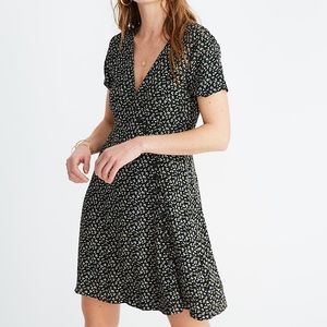 Madewell button-wrap dress in playground posies